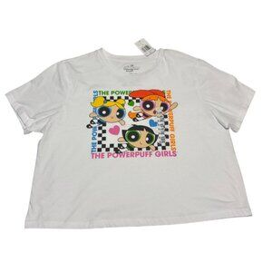 Powerpuff Girls Juniors Cropped Boxy Womens Crew Neck Short Sleeve T Shirt XXL